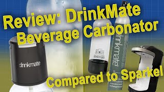 Review DrinkMate Beverage Carbonator and comparison w Sparkel [upl. by Kramnhoj]