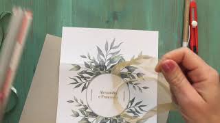 Partecipazione matrimonio fai da te  DIY wedding invitation [upl. by Elletse]