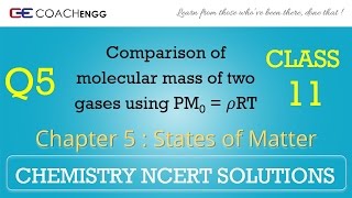 STATES OF MATTER Question 05 Chapter 05 Class XI NCERT Solutions Exercise [upl. by Peggy393]