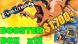 12 booster boxes of XY Evolutions 1700 in retail Two cases  Pokemon Trading card game opening [upl. by Jehiel]