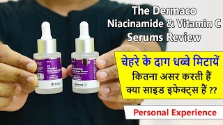 The Derma co Niacinamide Serum amp Vitamin C Serum Review  How to use  Results [upl. by Ardnnaed564]