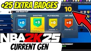 25 EXTRA BADGES ON 2K25 CURRENT GEN… [upl. by Ytissahc]