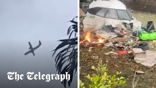 Plane carrying 61 people crashes in Brazil [upl. by Ikilisav]