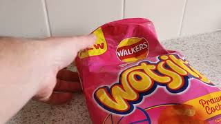 Wotsits Prawn Cocktail Flavour Crisps food snacks review £1 130g [upl. by Eitsirk]