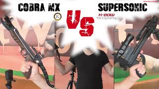 Fastest Pistol Crossbow in the World Cobra MX vs SUPERSONIC by XBOW fma Engineering  Speedtest [upl. by Eceinal]