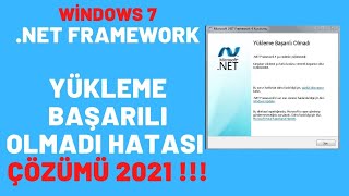 Windows Net Framework Yükleme Başarılı Olmadı Hatası ÇözümüNet Framework Yükleme Hatası Çözümü 2021 [upl. by Kirven647]