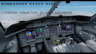 Qantaslink Dash 8 Q400 Landing Hamilton Island HTIYBHM Time Lapse [upl. by Snoddy606]