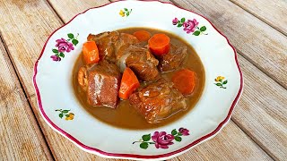 Mijoté de porc au CIDRE  Recette traditionnelle normande [upl. by Ewer]