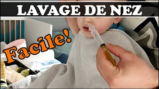 Lavage de nez enfant efficace en 20 secondes   explications [upl. by Ellenad]