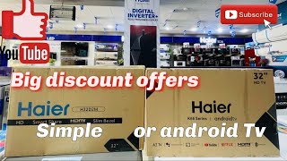 Haier 32k66 android tv  haier h32d2m led tv  best android tv in pk  Mashallah haier store [upl. by Ynnek]