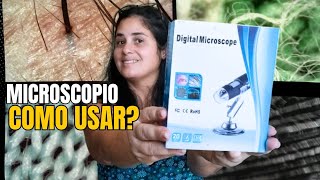 Este produto vai te ajudar a descobrir doenças no couro cabeludo🔬 Microscópio Digital [upl. by Vedette285]