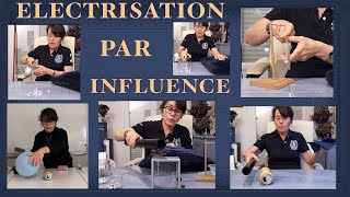 ELECTRISATION PAR INFLUENCENOMBREUSES EXPERIENCES LUDIQUES DELECTROSTATIQUE EXPLICATION TUTO [upl. by Dohsar]