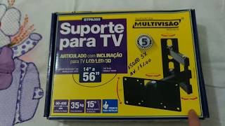 SUPORTE PARA TV ARTICULADO BIARTICULADO TRIARTICULADO MULTIVISÃO STPA355 [upl. by Ecyned]