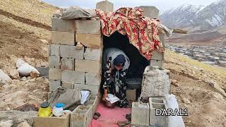 A widow with her children is building a house against the extreme cold [upl. by Querida]