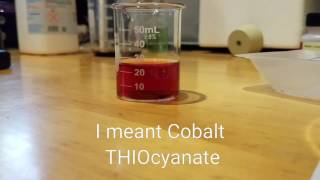 Scott Reagent Cobalt Thiocyanate [upl. by Ydnil]