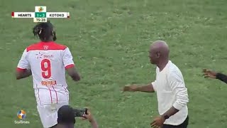 HEARTS VS KOTOKO 23 WATCH ASANTE KOTOKO’S 2ND GOAL BY STEPHEN MUKWALA DESE ⚽️ [upl. by Anade795]