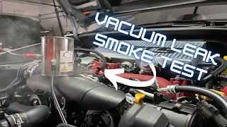 How to SMOKE TEST a Subaru WRX STI for VACCUM LEAKS [upl. by Hcib]