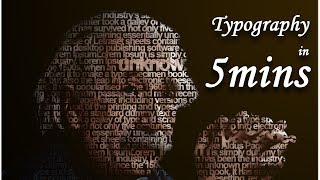 Photoshop Tutorial  Typography in 5 minutes  Transforming An Image Into Text   in HINDI [upl. by Adiaj]