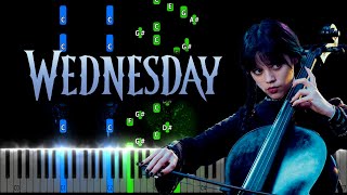 Wednesday Plays The Cello  Piano Tutorial [upl. by Rolf]