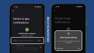 Fix Allowed Notification Access Greyed Out Restricted Settings in Android 13 [upl. by Eelyr213]