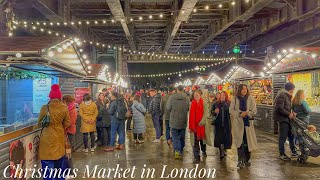 London  City Christmas Tour 2023  Southbank Christmas Market amp Lights Central London Walk 4K HDR [upl. by Cutter]