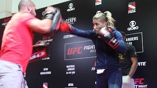 Priscila Cachoeira UFC Belem Open Workout Complete  MMA Fighting [upl. by Anahoj]