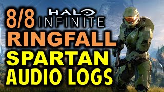 Ringfall Spartan Audio Logs All 8 Locations  Halo Infinite Collectibles Guide [upl. by Erikson]