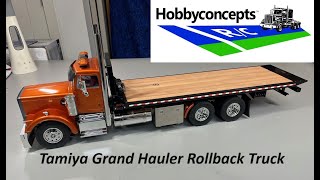 114 Tamiya Grand Hauler Rollback Truck  New [upl. by Ordnajela]