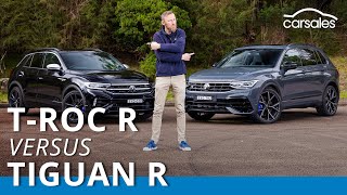 2023 Volkswagen TRoc R v VW Tiguan R Grid Edition Comparison  It’s an SUV family feud [upl. by Noyerb]