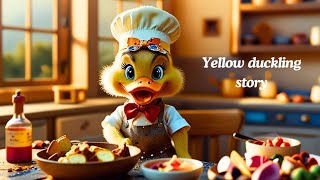 The yellow duckling cooking show for kids cartoon duck animals [upl. by Esiuqram215]