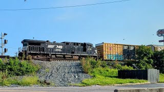 Westbound long hood forward NS Sharon Yard to Gest Street Yard transfer train [upl. by Aldin]