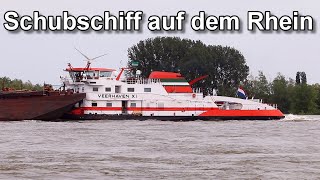 Schubschiff auf dem Rhein  Binnenschifffahrt  Frachtschiffe [upl. by Naxela]