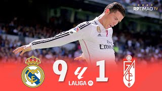 Real Madrid 9 x 1 Granada C Ronaldo 5 Goals ● La Liga 1415 Goals amp Highlights ᴴᴰ [upl. by Adnohsar]