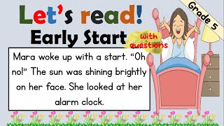 READING COMPREHENSION  GRADE 5  PRACTICE READING  EARLY START [upl. by Aydne]