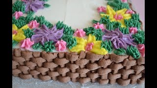 Blechkuchen aufpeppen Korb mit Frühlingsblumen [upl. by Charley427]