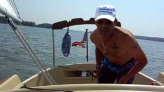 Catboat Midnight at Wateree 041610 Part 1wmv [upl. by Pentheas825]