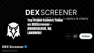 Top Crypto Gainers Today on DEXScreener – BRIDGEBLOCK RB LANDWOLF [upl. by Merril]