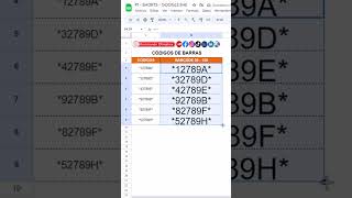 Cómo crear códigos de barras funcional en Google Sheets youtube youtubeshorts googlesheets [upl. by Hose]
