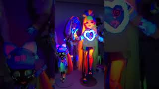 Blacklight  Dolls 😍 uvlight blacklight dolls dollshelf [upl. by Ennayelsel536]