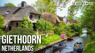 Giethoorn Venice Of The 🇳🇱 Netherlands 8K HDR Walking Tour [upl. by Elak]