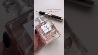 PERSONALIZING A PERFUME BOTTLE ft the Customizer Engraving Pen [upl. by Ribble]