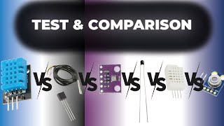 🌡️ Temperature sensors comparison  DHT11 VS DHT22 VS DS18B20 VS BMP280 VS THERMISTOR VS MLX90614 [upl. by Eyks]