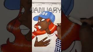 Watch me color this beautiful calendar 2024  coloring with Dee [upl. by Bocyaj]