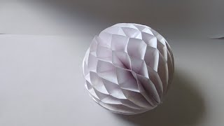 How to make Easy Paper Honeycomb Ball  Dinesh Arts [upl. by Yanehc]