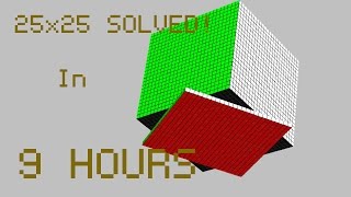 25x25 RUBIKS CUBE SOLVED IN 901338 [upl. by Mraz]