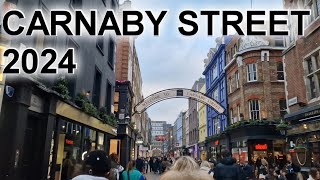 London Famous Streets 2024  CARNABY STREET  walking through [upl. by Attenej]