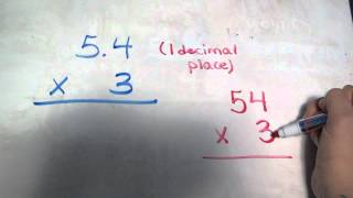 Multiplying decimal tenths by 1 digit [upl. by Gaspar]