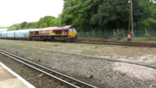 4Z21 66077 with WIA car carriers at Micheldever oil terminal sidings 21809 [upl. by Ilatan]