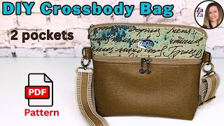 DIY Crossbody Bag Shoulder Bag PDF pattern [upl. by Sredna751]