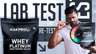 NAKPRO PLATINUM WHEY PROTEIN LAB REPORT RETESTING  review fitness health [upl. by Inaluahek]